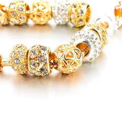 Cross-Border E-Commerce Women's Crystal Gold-Plated Bracelet