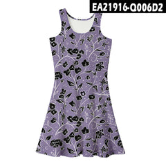 2021 Summer Women's Loose Floral Print Midi Dress