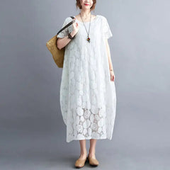 Women's Plus Size Loose Lace Dress