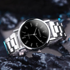 Simple Alloy Band Quartz Watch for Men
