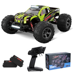 ITEFDTUTNE 1:10 Off-Road All Terrain Remote Control Car RC Monster Truck Max 43 Km/H High Speed 4WD Electric RC Cars with 2.4 GHz Remote Control and 2 Lipo Batteries for Kids Adults Boys Gifts