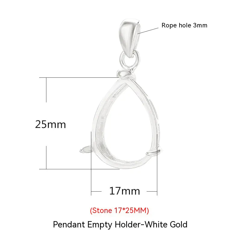 925 Sterling Silver Water Drop Pendant and Ring Holder